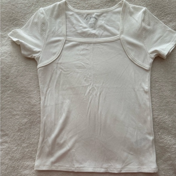 art class Tops - Art Class White Ribbed kids Top Size L